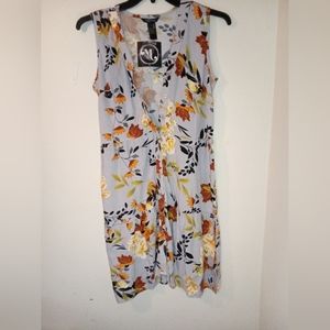 NWT | MILLENIUM GREY FLORAL PRINT DRESS | SIZE SMALL
